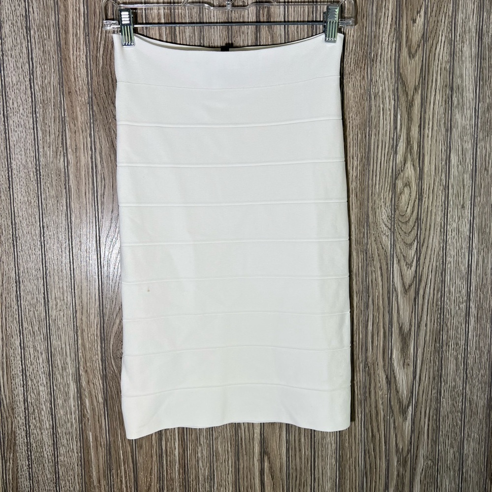 BCBGMaxAzria White Bandage Bodycon Mini Midi Dress Skirt Mummy Costume